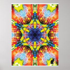 Pôster Compass Kinetic Collage Kaleidoscópio