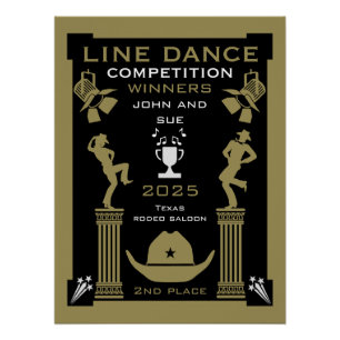 Pôster Competição de dança de linha americana