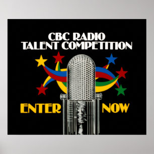 Pôster Competição de Rádio CBC para Talentos - Promo