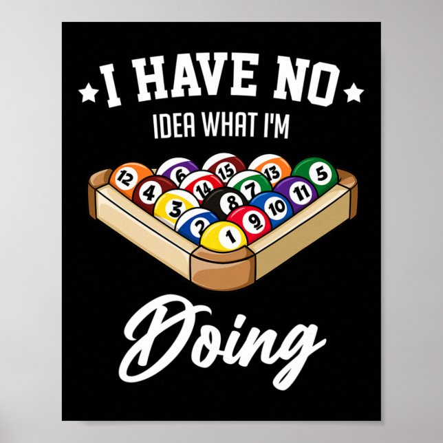 Poster Competição Desportiva Jogadora de Piscina Billiard (Frente)