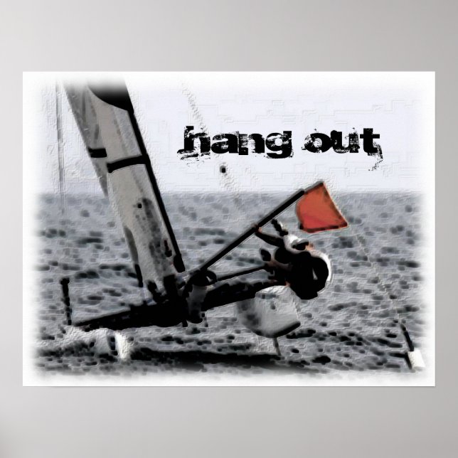 Pôster Competição Velejando Foto Catamaran (Frente)