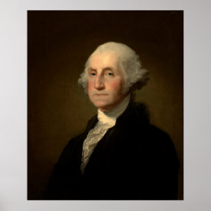 Poster Completou Antheneum George Washington, Stuart