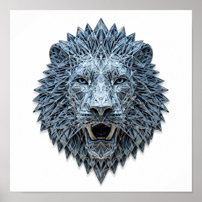 Poster Complex Royal Symbolism: Regal Lion Head (Frente)