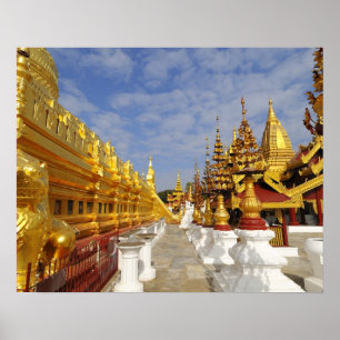 Poster complexo da Pagode Shwezigon em Bagan (Pagan),