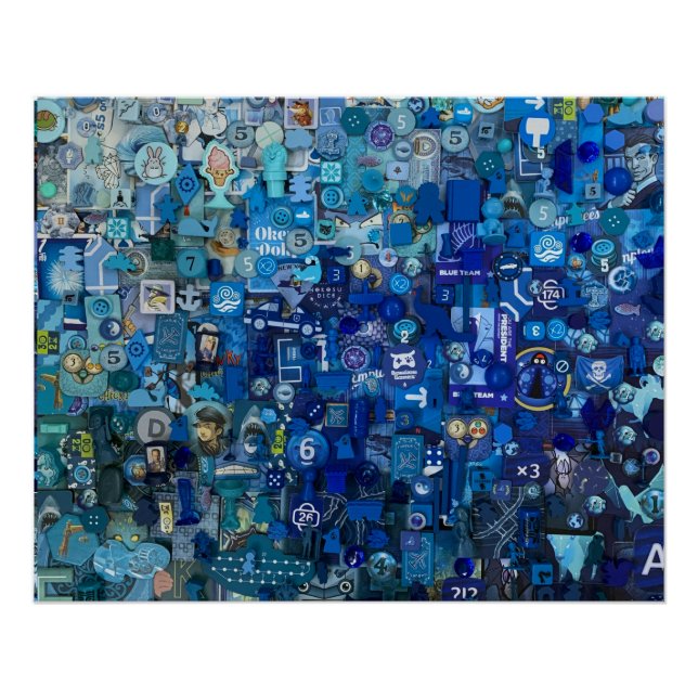 Pôster Componentes do jogo do conselho (Frente)