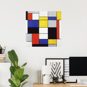 Poster Composição A por Piet Mondrian