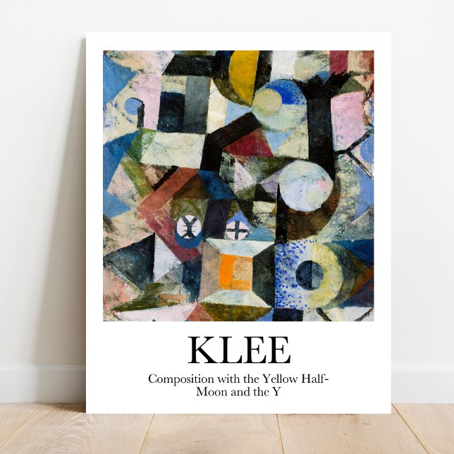 Poster Composição com a lua amarela e a lua amarela (Own Klee's colorful masterpiece! Composition poster)