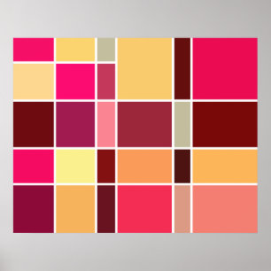 Poster Composição de Abstrato de cor