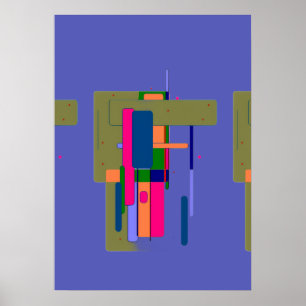 Poster Composição de Obra de Arte Abstrata