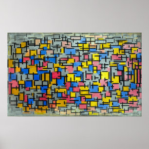 Poster Composição de Piet Mondrian