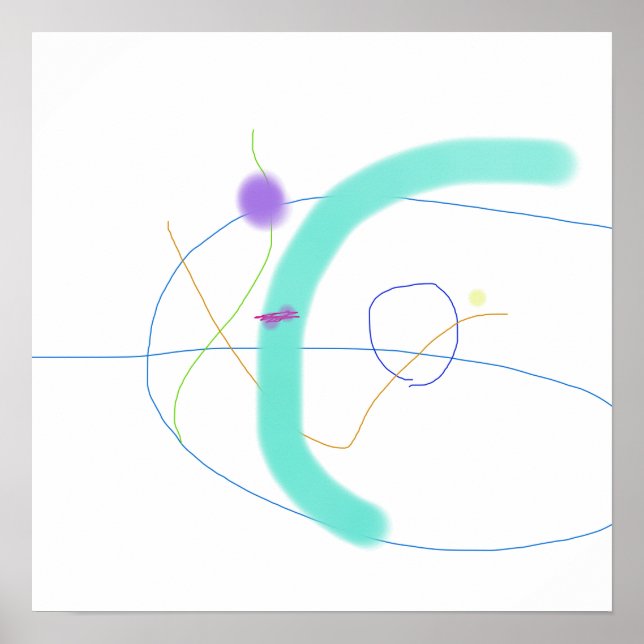 Poster Composição dinâmica de Abstrato (Frente)