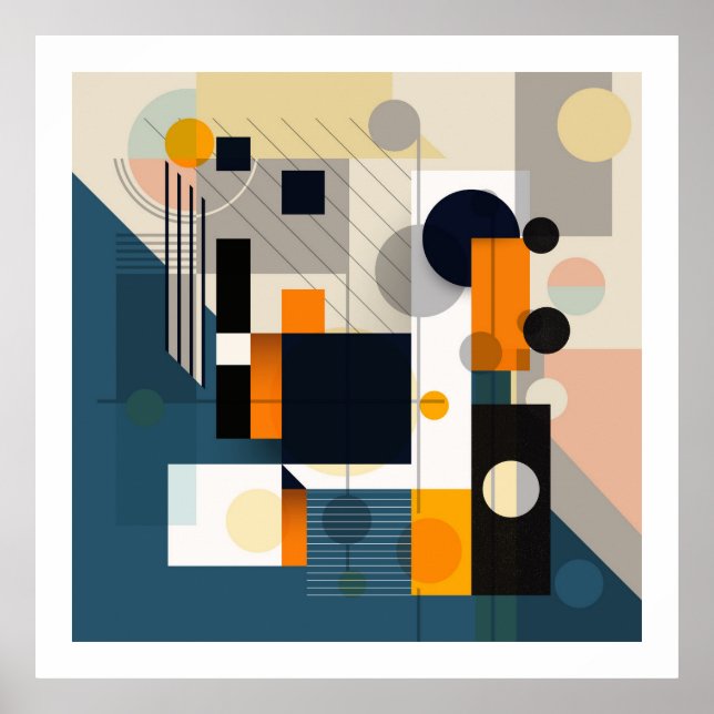 Poster Composição em formas geométricas 1 (Frente)