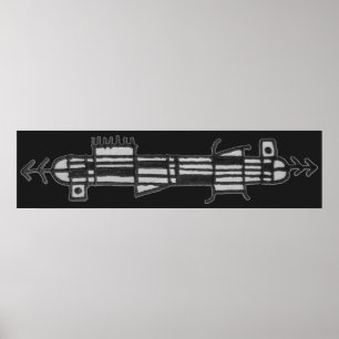 Poster composição esquemática do lápis de abstrato