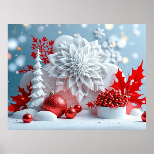 Poster Composição Flor de Inverno (Frente)