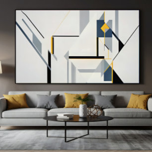 Poster Composição Geométrica Abstrata Moderna