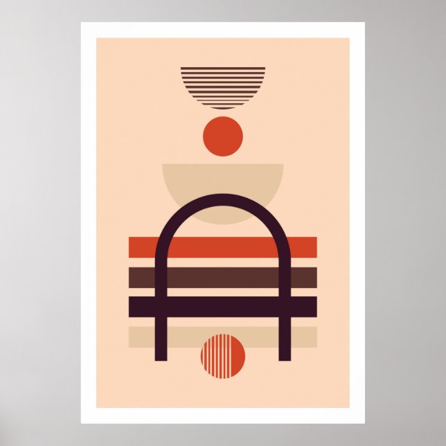 Poster Composição moderna em formas geométricas 2 (Frente)