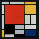 Pôster Composição Mondrial Amarelo Vermelho Azul Preto<br><div class="desc">Composição de Piet Mondrian com a famosa pintura vermelha,  amarela,  azul e preta (1921).</div>