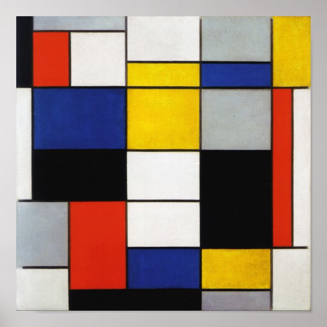 Poster Composição, Mondrian (Frente)