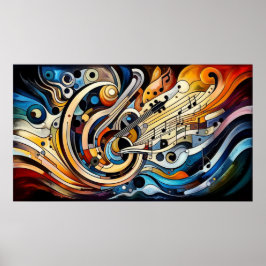 Poster Composição musical - abstrato lírico 02