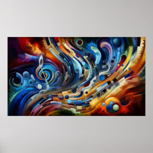 Poster Composição musical - abstrato lírico 03