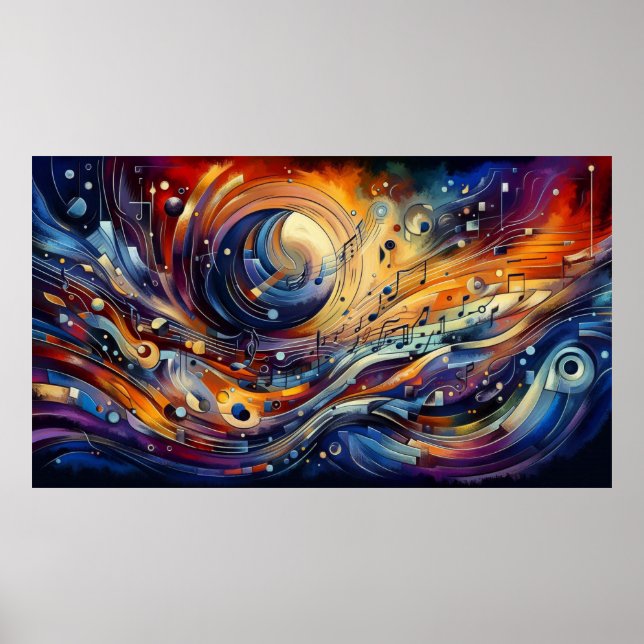 Poster Composição musical - abstrato lírico 05 (Frente)