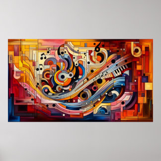 Poster Composição musical - abstrato lírico 08