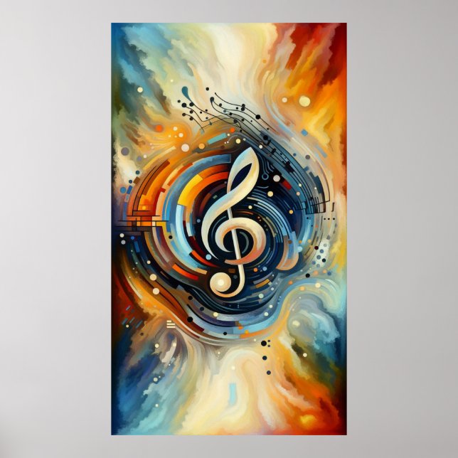 Poster Composição musical - abstrato lírico 11 (Frente)