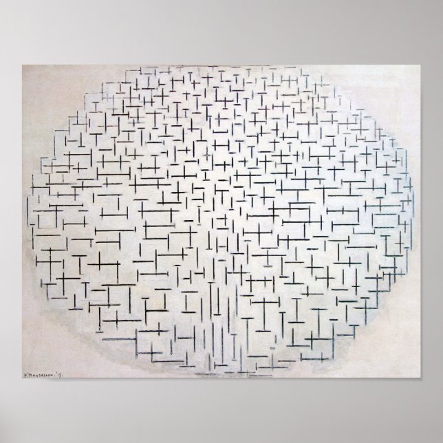 Poster Composição n.o 10, Cais e Oceano | Mondriaan | (Frente)
