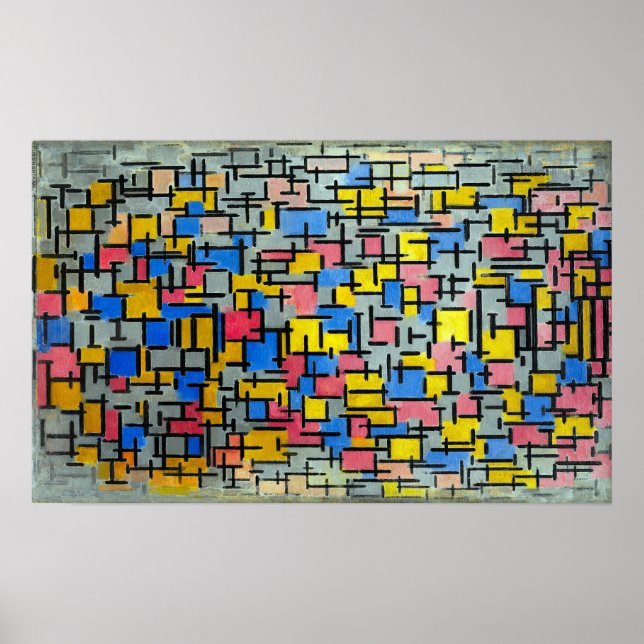 Poster Composição Piet Mondrian (Frente)