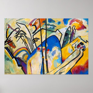 Pôster Composição Quatro de Wassily Kandinsky - Arte Abst