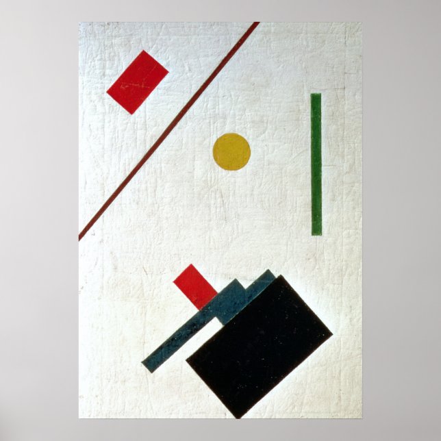 Pôster Composição Suprematista, 1915 (Frente)