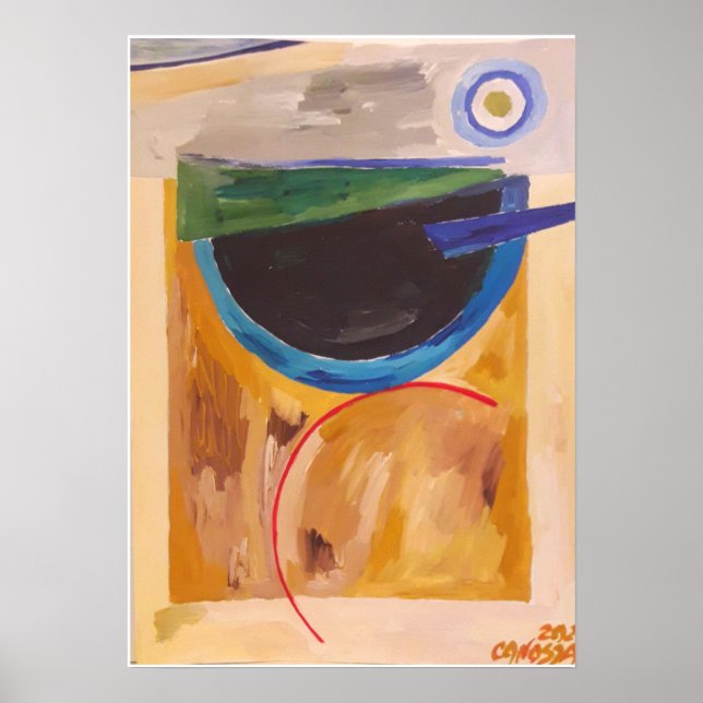 Poster Composição Suprematista com meio círculo (Frente)