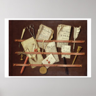 Pôster Composição Trompe L'Oeil