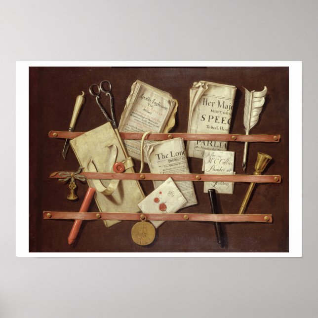 Pôster Composição Trompe L'Oeil (Frente)