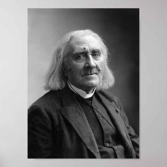 Poster Compositor Franz Liszt Portrait - 1886 (Frente)