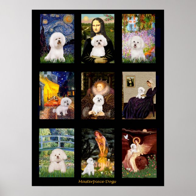 Poster Composto Famoso Art Bichon Frise (Frente)