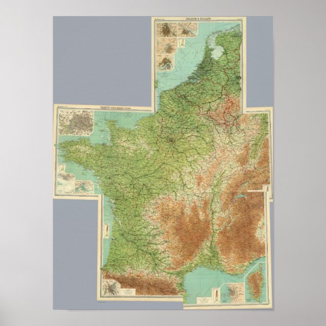 Pôster Composto França, Bélgica, Holanda (Frente)