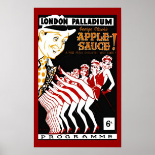 Poster COMPOTA DE MAÇÃ do PALÁDIO dos anos 40 do POP A