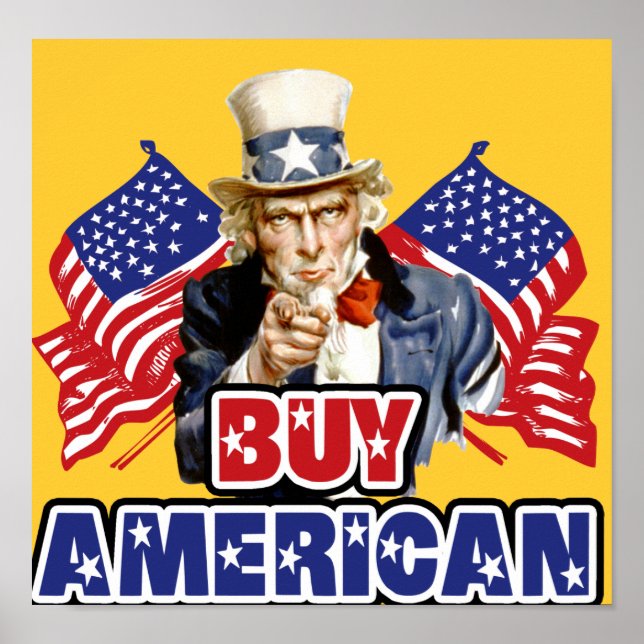 Poster Compre Americano ( Feito na China ) - Piada Engraç (Frente)