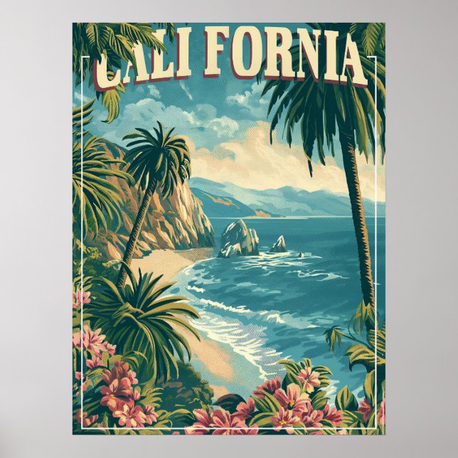 Poster Compre Groovy com a Retro California (Frente)