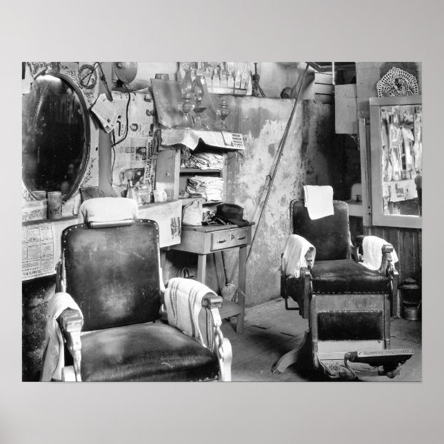 Poster Compro Atlanta Barber, 1936. Vintage Photo (Frente)