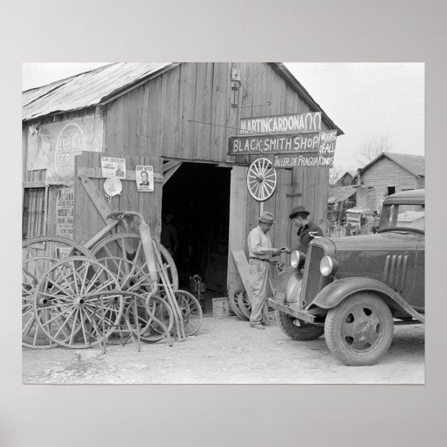 Pôster Compro Blacksmith, 1939. Vintage Photo (Frente)