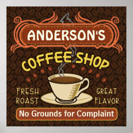 Poster Compro Café com Mug Crie o seu