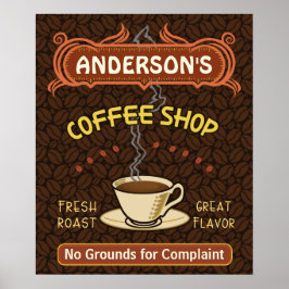 Pôster Compro Café com Mug Crie o seu