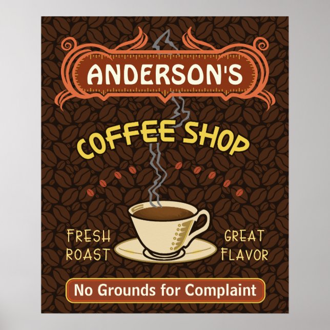 Pôster Compro Café com Mug Crie o seu (Frente)