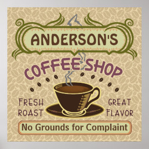 Poster Compro de café com a taça Crie o seu