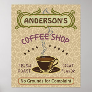 Poster Compro de café com a taça Crie o seu