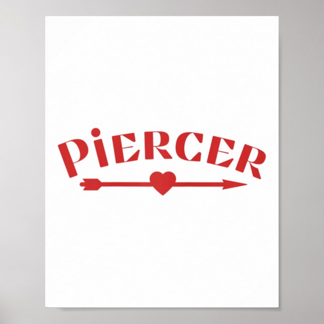 Poster Compro de Piercer Arrow Heart Professional Piercin (Frente)