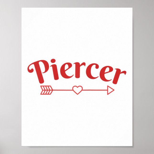 Poster Compro de Piercer Arrow Heart Professional Piercin (Frente)