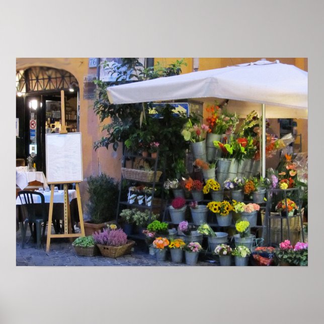 Pôster Compro Flor Sidewalk em Roma (Frente)